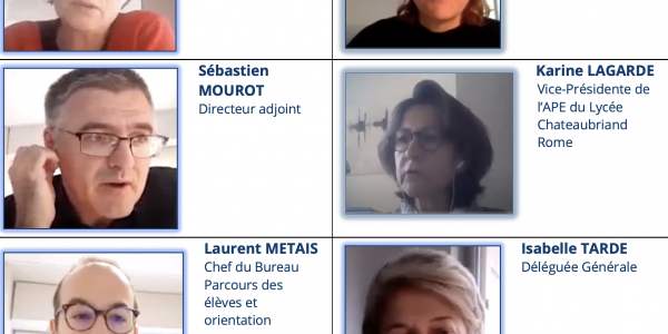 Webinaires avec la Direction de l'enseignement, orientation et formation de l'AEFE
