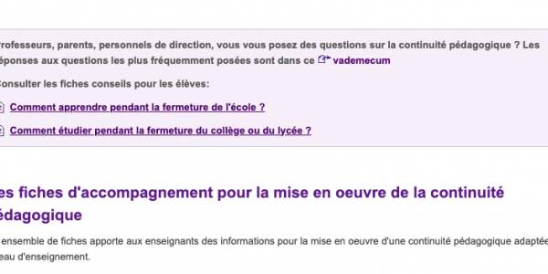 Continuité pédagogique