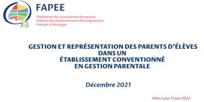 Parent d'élève dans un étab. en gestion parentale