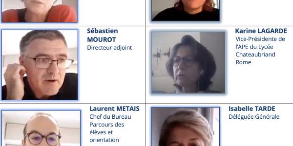 Webinaires avec la Direction de l'enseignement, orientation et formation de l'AEFE