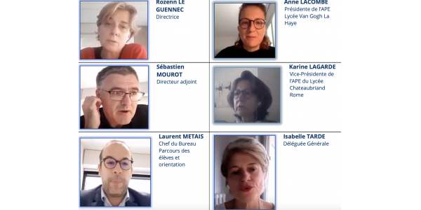 Webinaires avec la Direction de l'enseignement, orientation et formation de l'AEFE
