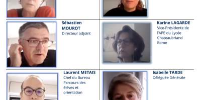 Webinaires avec la Direction de l'enseignement, orientation et formation de l'AEFE
