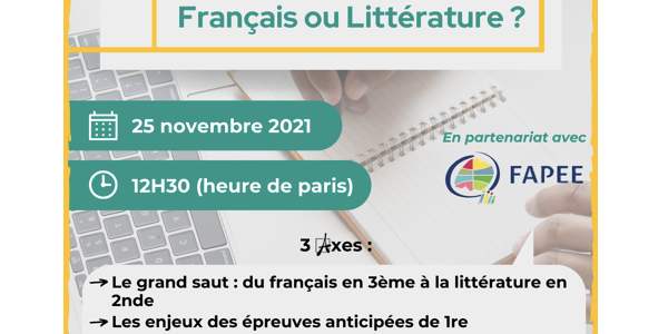 LYCÉE 2022 - Français ou Littérature