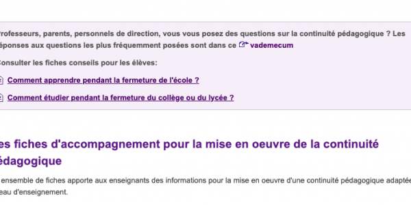 Continuité pédagogique